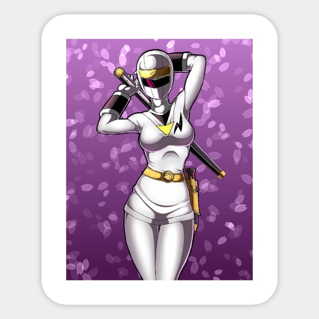 white ranger Sticker by fancy ghost